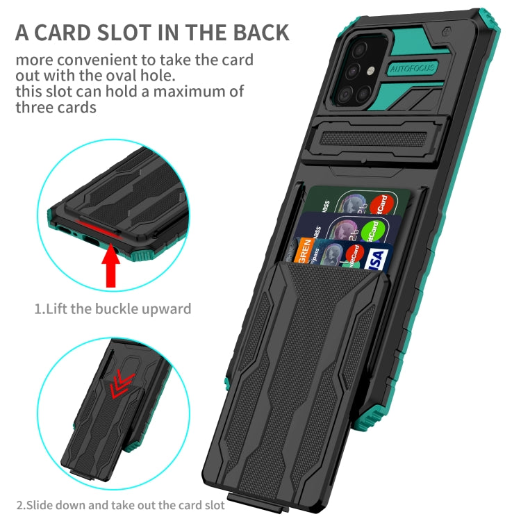 For Samsung Galaxy A31 / A51 Kickstand Armor Card Wallet Phone Case