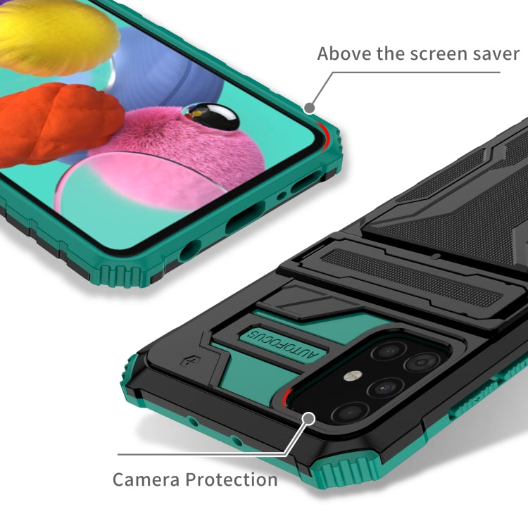 For Samsung Galaxy A31 / A51 Kickstand Armor Card Wallet Phone Case
