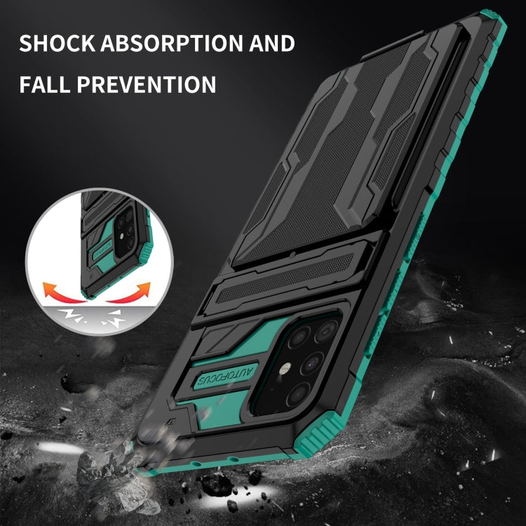 For Samsung Galaxy A31 / A51 Kickstand Armor Card Wallet Phone Case