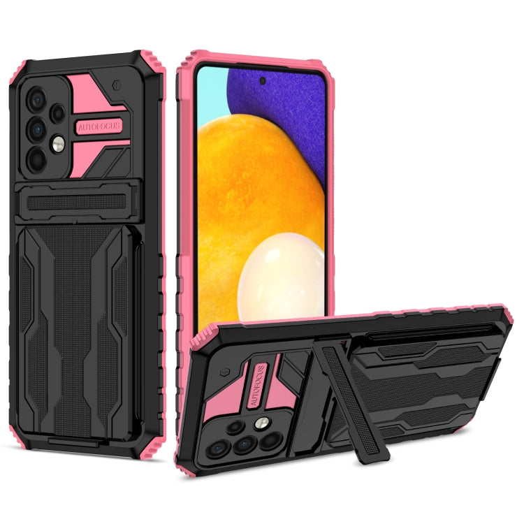 For Samsung Galaxy A72 5G / 4G Kickstand Armor Card Wallet Phone Case
