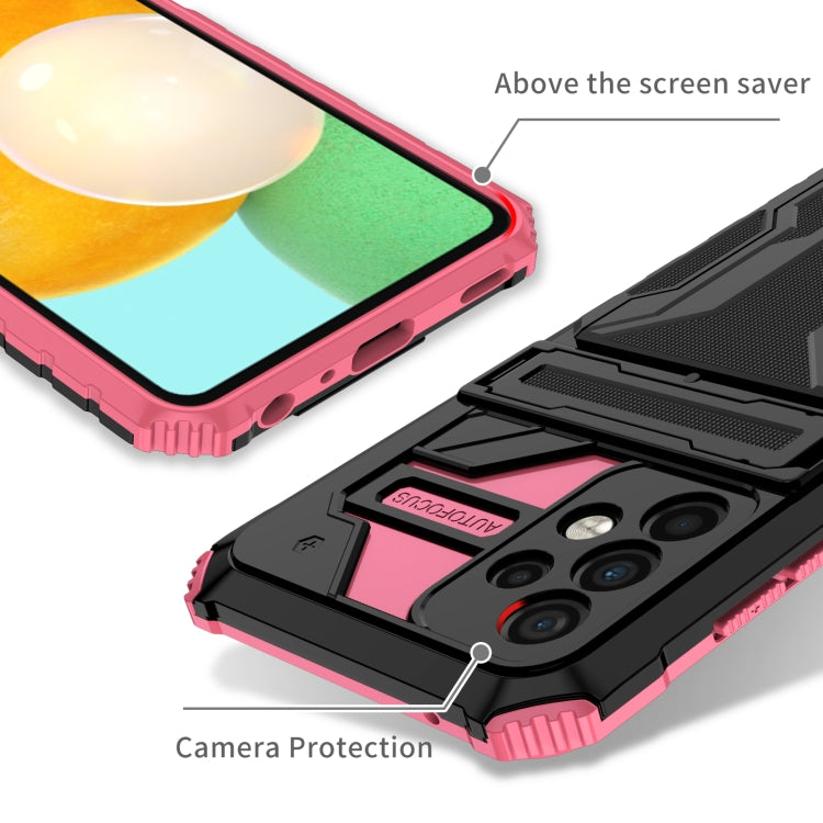 For Samsung Galaxy A72 5G / 4G Kickstand Armor Card Wallet Phone Case