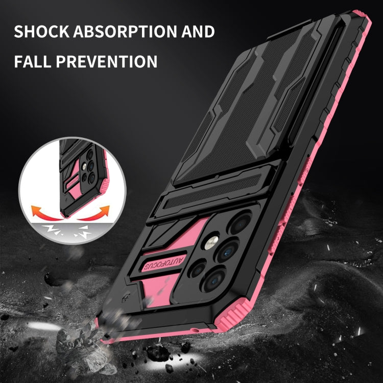 For Samsung Galaxy A72 5G / 4G Kickstand Armor Card Wallet Phone Case