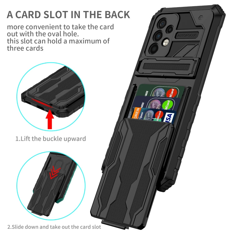 For Samsung Galaxy A72 5G / 4G Kickstand Armor Card Wallet Phone Case