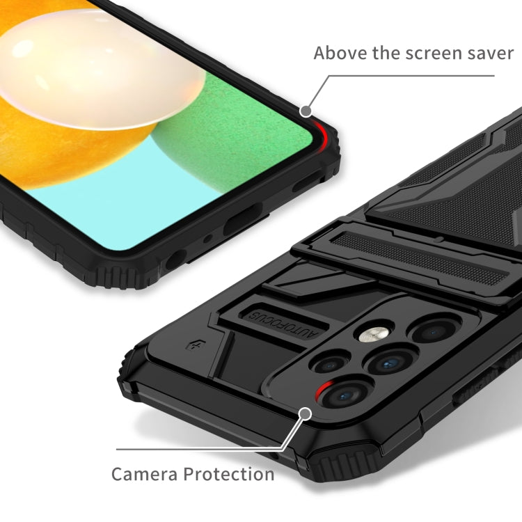 For Samsung Galaxy A72 5G / 4G Kickstand Armor Card Wallet Phone Case