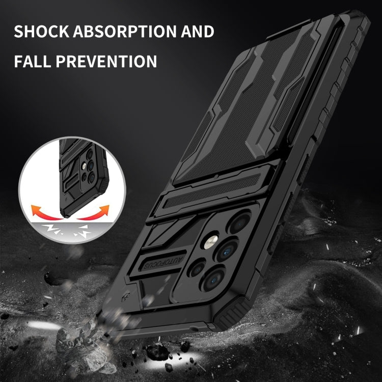 For Samsung Galaxy A72 5G / 4G Kickstand Armor Card Wallet Phone Case