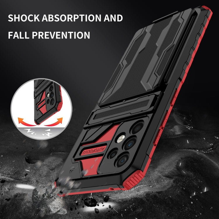 For Samsung Galaxy A72 5G / 4G Kickstand Armor Card Wallet Phone Case