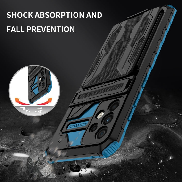 For Samsung Galaxy A72 5G / 4G Kickstand Armor Card Wallet Phone Case