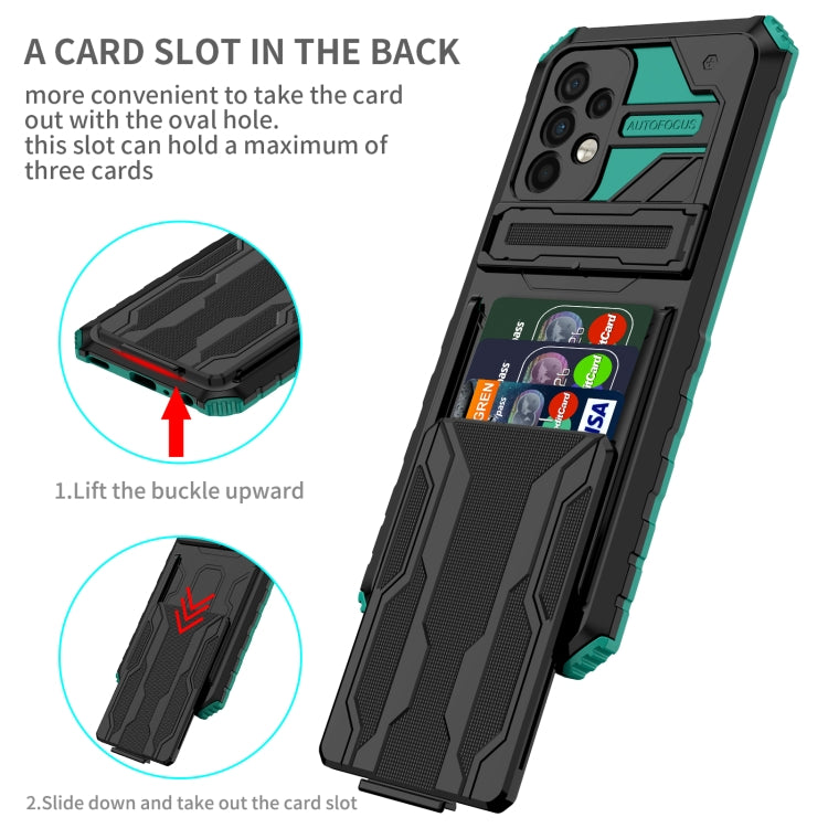 For Samsung Galaxy A72 5G / 4G Kickstand Armor Card Wallet Phone Case
