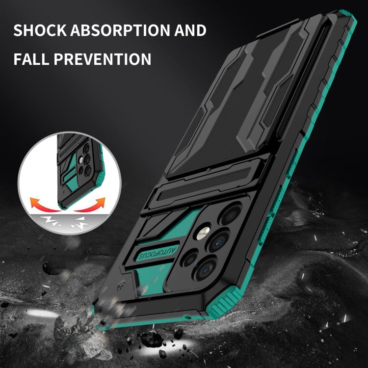 For Samsung Galaxy A72 5G / 4G Kickstand Armor Card Wallet Phone Case