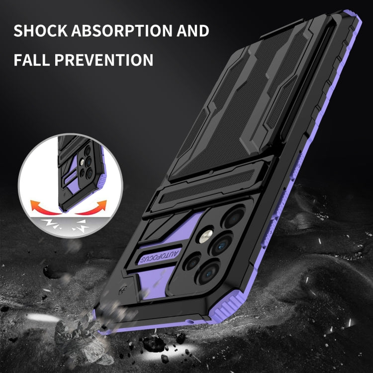 For Samsung Galaxy A72 5G / 4G Kickstand Armor Card Wallet Phone Case