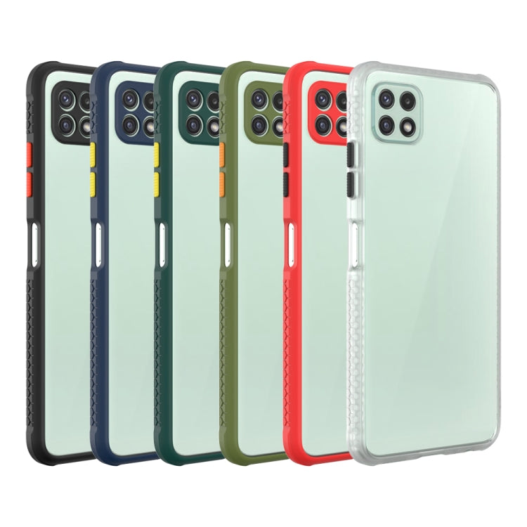 For Samsung Galaxy A22 5G Michelin Tires Texture Acrylic + TPU Shockproof Protective Case