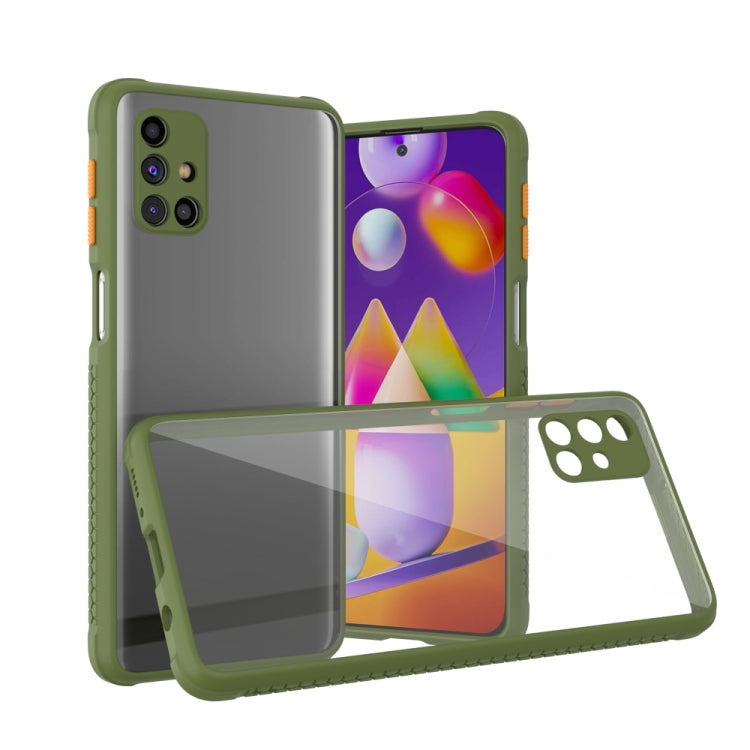 For Samsung Galaxy M31s Michelin Tires Texture Acrylic + TPU Shockproof Protective Case