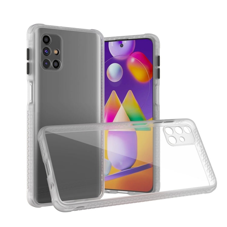 For Samsung Galaxy M31s Michelin Tires Texture Acrylic + TPU Shockproof Protective Case