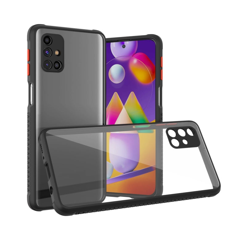 For Samsung Galaxy M31s Michelin Tires Texture Acrylic + TPU Shockproof Protective Case