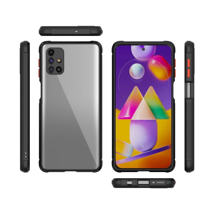 For Samsung Galaxy M31s Michelin Tires Texture Acrylic + TPU Shockproof Protective Case
