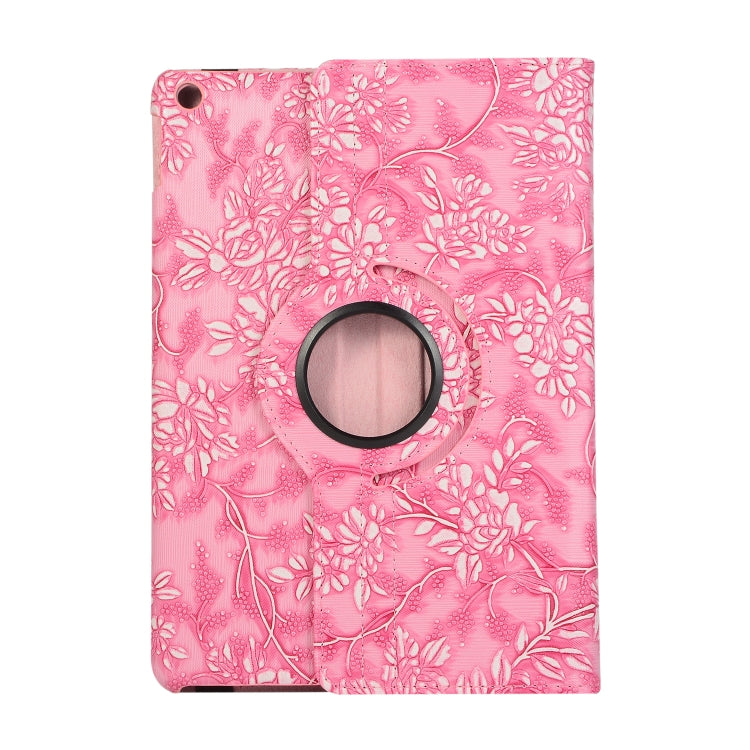 360 Degree Rotating Grape Texture Leather Case with Holder For iPad 10.2 2021 2020 2019 / 10.5