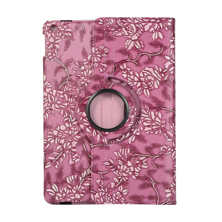 360 Degree Rotating Grape Texture Leather Case with Holder For iPad 10.2 2021 2020 2019 / 10.5