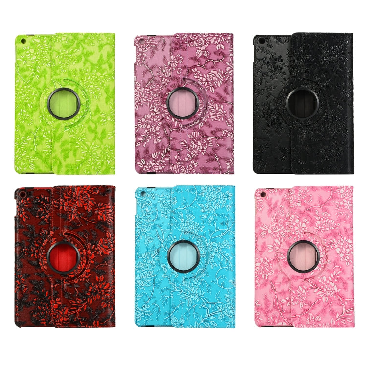 360 Degree Rotating Grape Texture Leather Case with Holder For iPad 10.2 2021 2020 2019 / 10.5