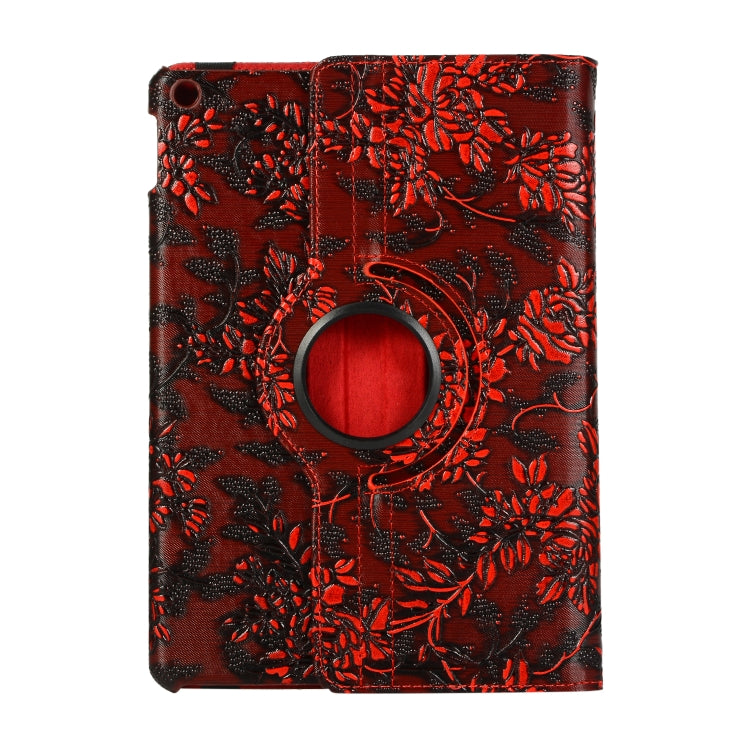 360 Degree Rotating Grape Texture Leather Case with Holder For iPad 4 / 3 / 2