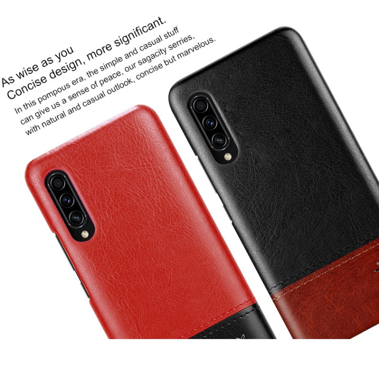 For Galaxy A90 5G IMAK Ruiyi Series Concise Slim PU + PC Protective Case with Explosion-proof Screen Protector