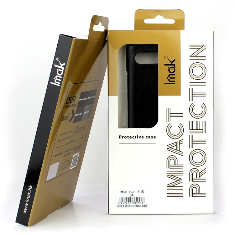 For Galaxy A90 5G IMAK Ruiyi Series Concise Slim PU + PC Protective Case with Explosion-proof Screen Protector