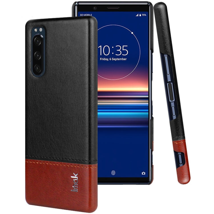 For Sony Xperia 5 IMAK Ruiyi Series Concise Slim PU + PC Protective Case with Explosion-proof Screen Protector