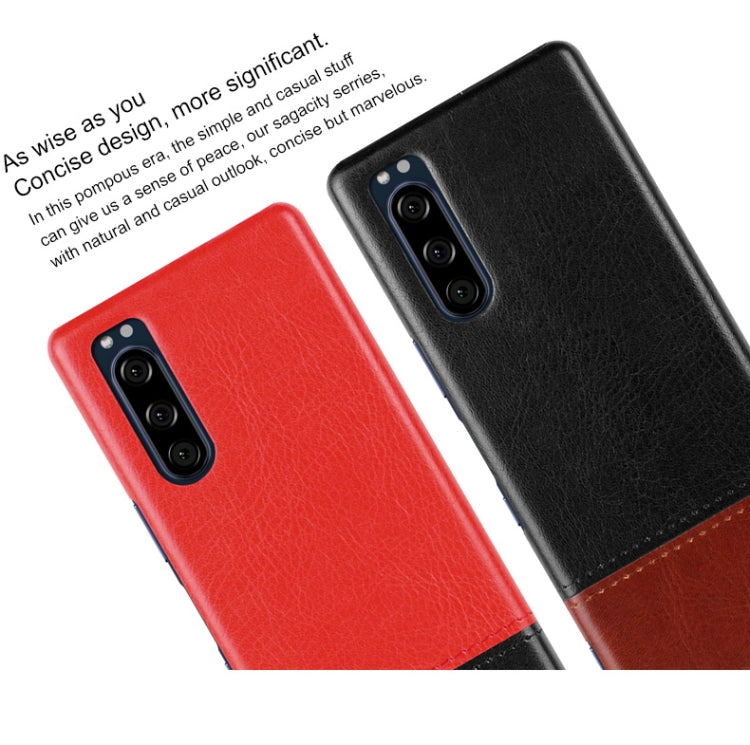 For Sony Xperia 5 IMAK Ruiyi Series Concise Slim PU + PC Protective Case with Explosion-proof Screen Protector