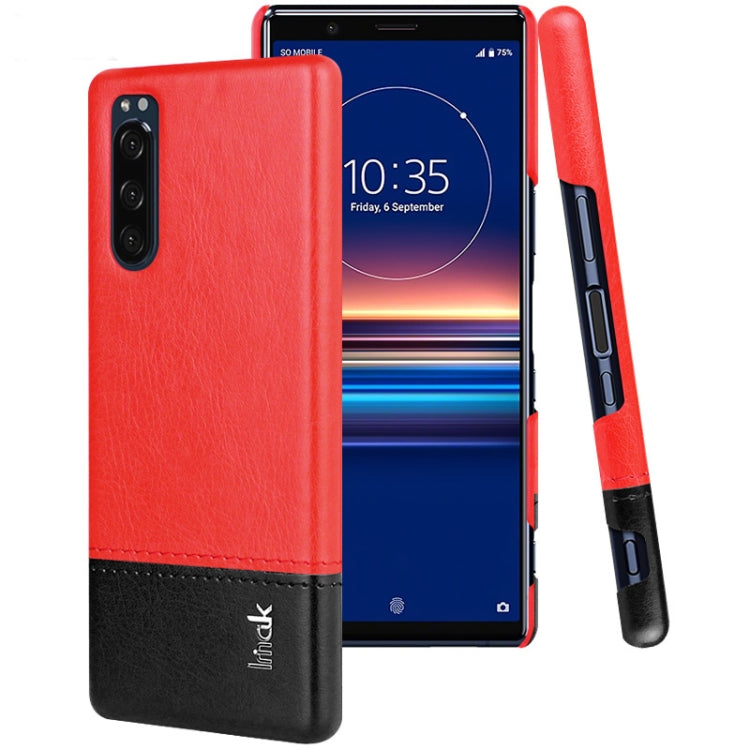 For Sony Xperia 5 IMAK Ruiyi Series Concise Slim PU + PC Protective Case with Explosion-proof Screen Protector