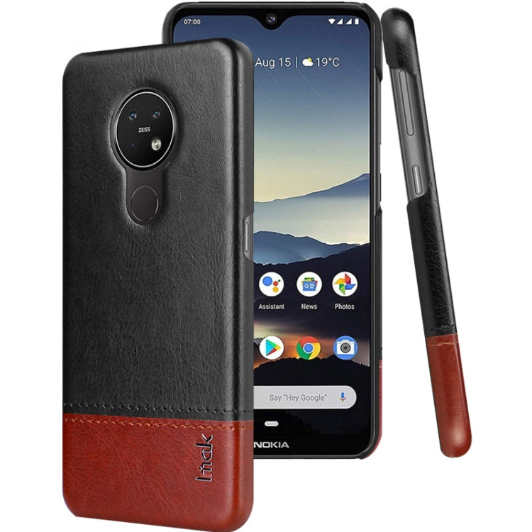 For Nokia 7.2 / 6.2 IMAK Ruiyi Series Concise Slim PU + PC Protective Case with Explosion-proof Screen Protector