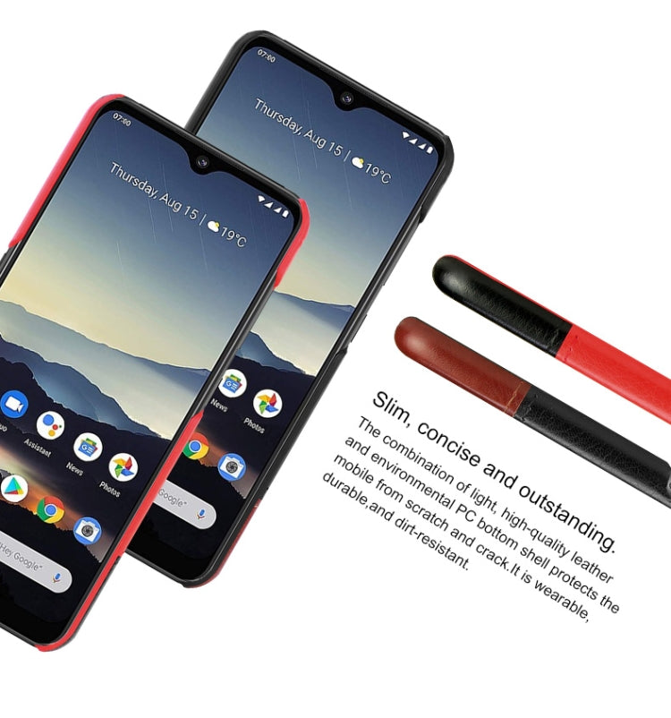 For Nokia 7.2 / 6.2 IMAK Ruiyi Series Concise Slim PU + PC Protective Case with Explosion-proof Screen Protector