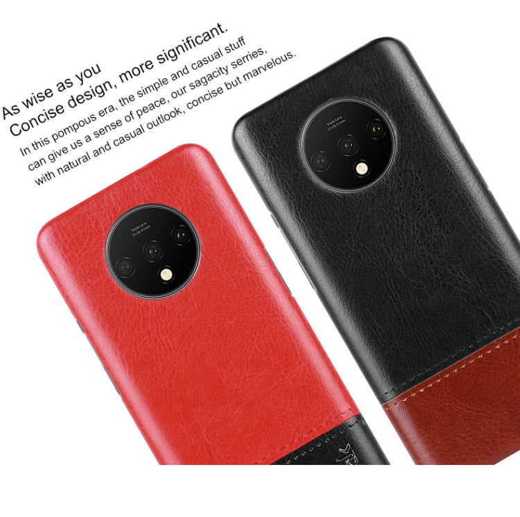 For OnePlus 7T IMAK Ruiyi Series Concise Slim PU + PC Protective Case with Explosion-proof Screen Protector
