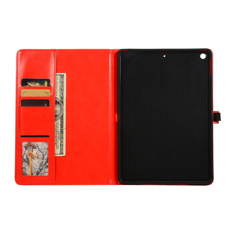 Crazy Horse Texture Horizontal Flip Leather Case with Buckle & Holder & Card Slots & Wallet & Photo Frame For iPad 9.7 2018 / 2017