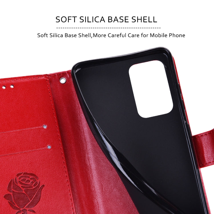 For Xiaomi Redmi 10 Rose Embossed Horizontal Flip PU Leather Case with Holder & Card Slots & Wallet