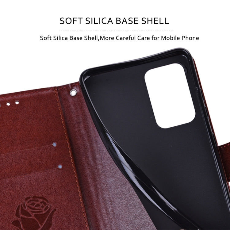 For Xiaomi Redmi 10 Rose Embossed Horizontal Flip PU Leather Case with Holder & Card Slots & Wallet
