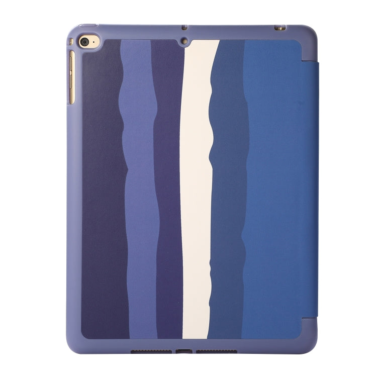Rainbow Horizontal Flip Leather Case with 3-folding Holder & Pen Slot For iPad 9.7 2018 / 2017