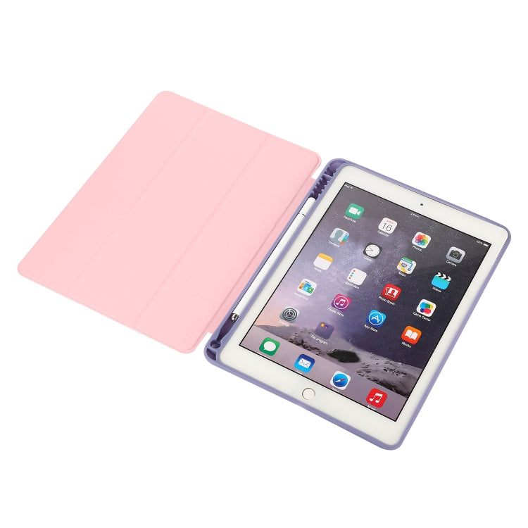 Rainbow Horizontal Flip Leather Case with 3-folding Holder & Pen Slot For iPad 9.7 2018 / 2017