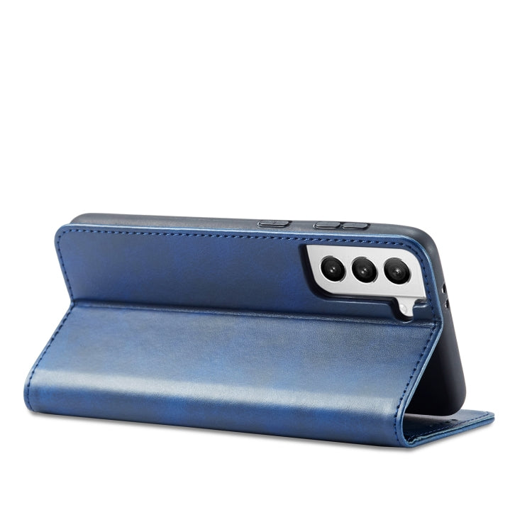For Samsung Galaxy S21+ 5G Calf Texture Magnetic Horizontal Flip Leather Case with Holder & Card Slots & Wallet