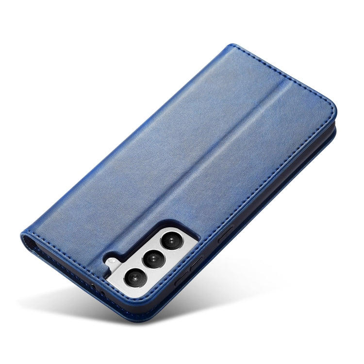 For Samsung Galaxy S21+ 5G Calf Texture Magnetic Horizontal Flip Leather Case with Holder & Card Slots & Wallet