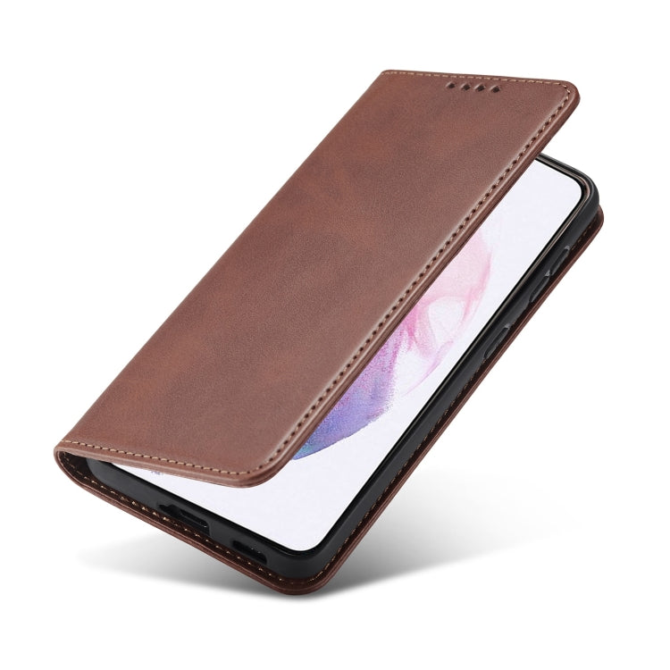 For Samsung Galaxy S21 Ultra 5G Calf Texture Magnetic Horizontal Flip Leather Case with Holder & Card Slots & Wallet