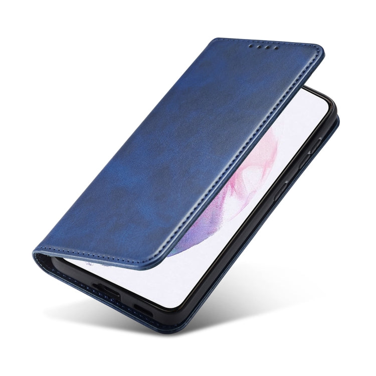 For Samsung Galaxy S21 Ultra 5G Calf Texture Magnetic Horizontal Flip Leather Case with Holder & Card Slots & Wallet