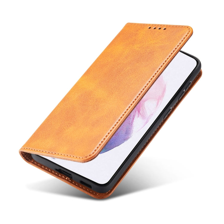 For Samsung Galaxy S21 Ultra 5G Calf Texture Magnetic Horizontal Flip Leather Case with Holder & Card Slots & Wallet