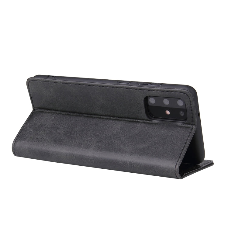 For Samsung Galaxy S20 Calf Texture Magnetic Horizontal Flip Leather Case with Holder & Card Slots & Wallet