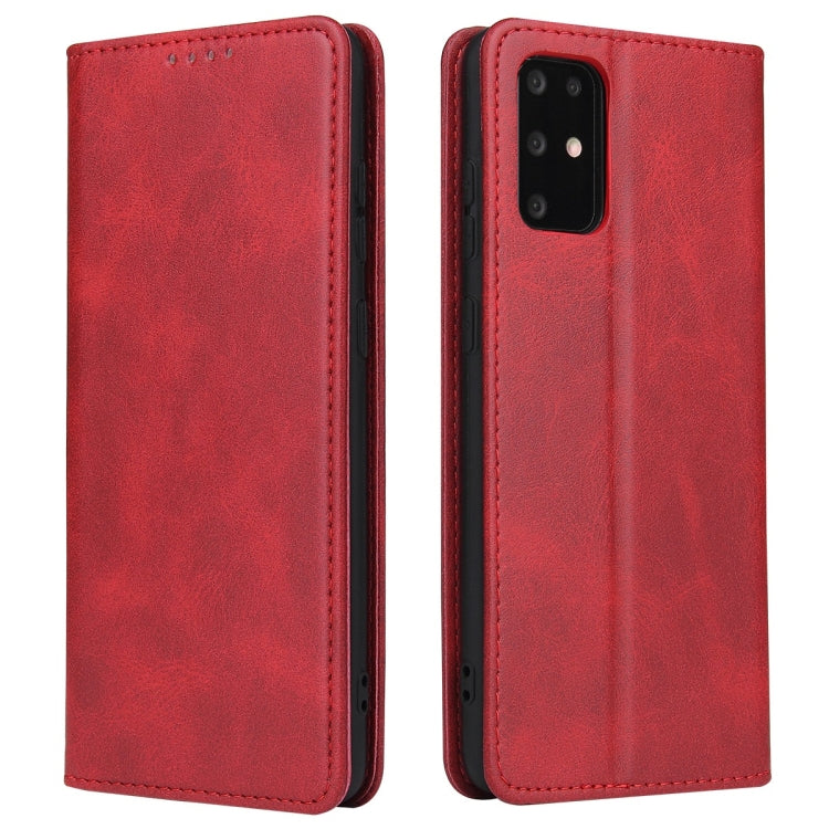 For Samsung Galaxy S20 Calf Texture Magnetic Horizontal Flip Leather Case with Holder & Card Slots & Wallet