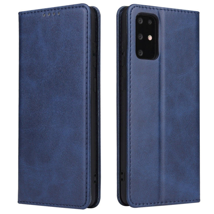 For Samsung Galaxy S20 Calf Texture Magnetic Horizontal Flip Leather Case with Holder & Card Slots & Wallet
