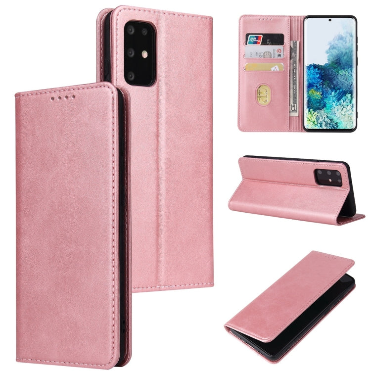 For Samsung Galaxy S20 Calf Texture Magnetic Horizontal Flip Leather Case with Holder & Card Slots & Wallet