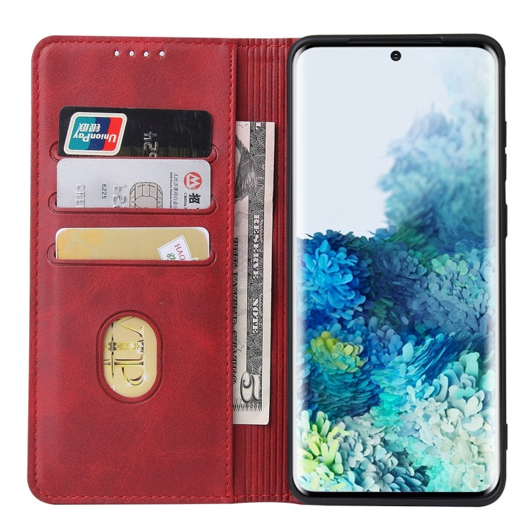 For Samsung Galaxy S20+ Calf Texture Magnetic Horizontal Flip Leather Case with Holder & Card Slots & Wallet