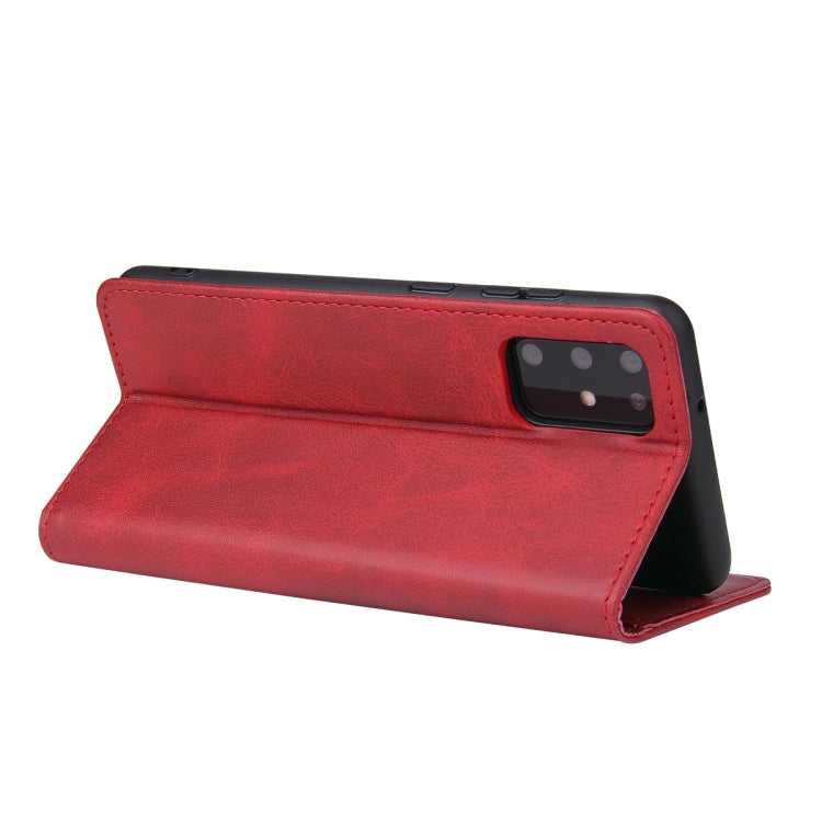 For Samsung Galaxy S20+ Calf Texture Magnetic Horizontal Flip Leather Case with Holder & Card Slots & Wallet