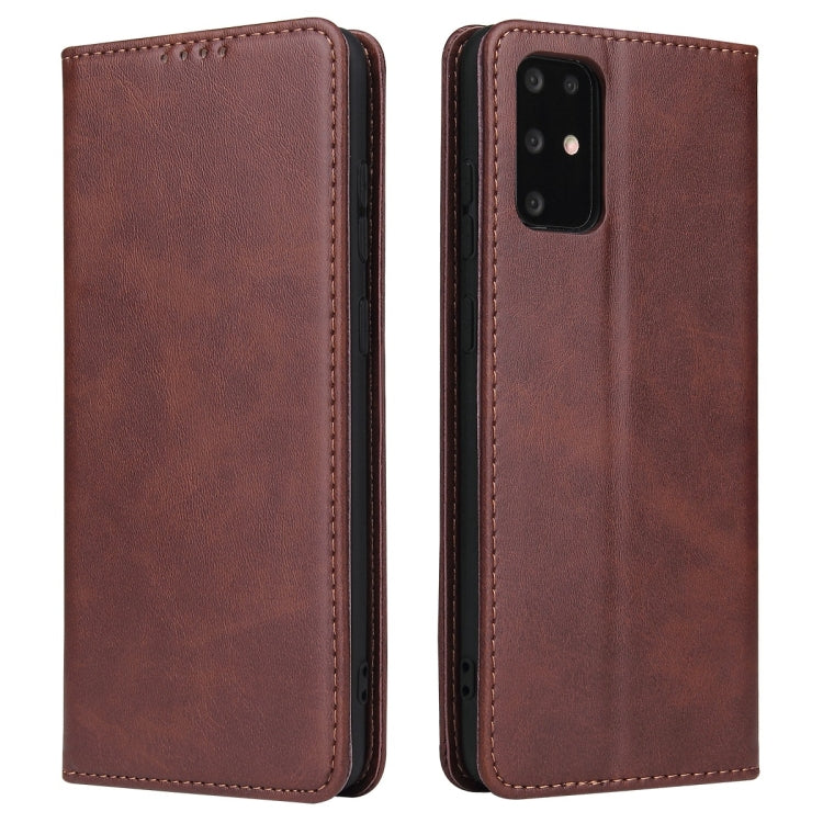 For Samsung Galaxy S20+ Calf Texture Magnetic Horizontal Flip Leather Case with Holder & Card Slots & Wallet