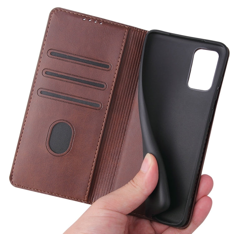 For Samsung Galaxy S20+ Calf Texture Magnetic Horizontal Flip Leather Case with Holder & Card Slots & Wallet