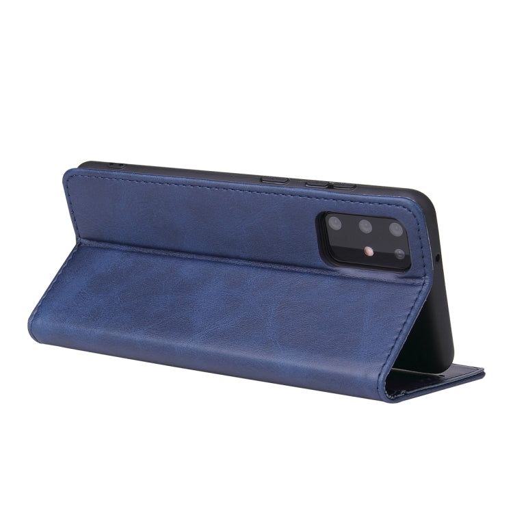 For Samsung Galaxy S20+ Calf Texture Magnetic Horizontal Flip Leather Case with Holder & Card Slots & Wallet